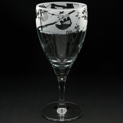 Sloth Crystal Wine Glass - Hand Etched/Engraved Gift