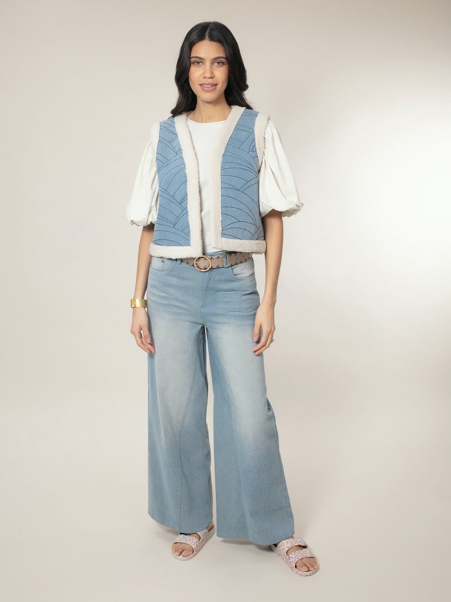 Sommer Denim Gilet-Blue