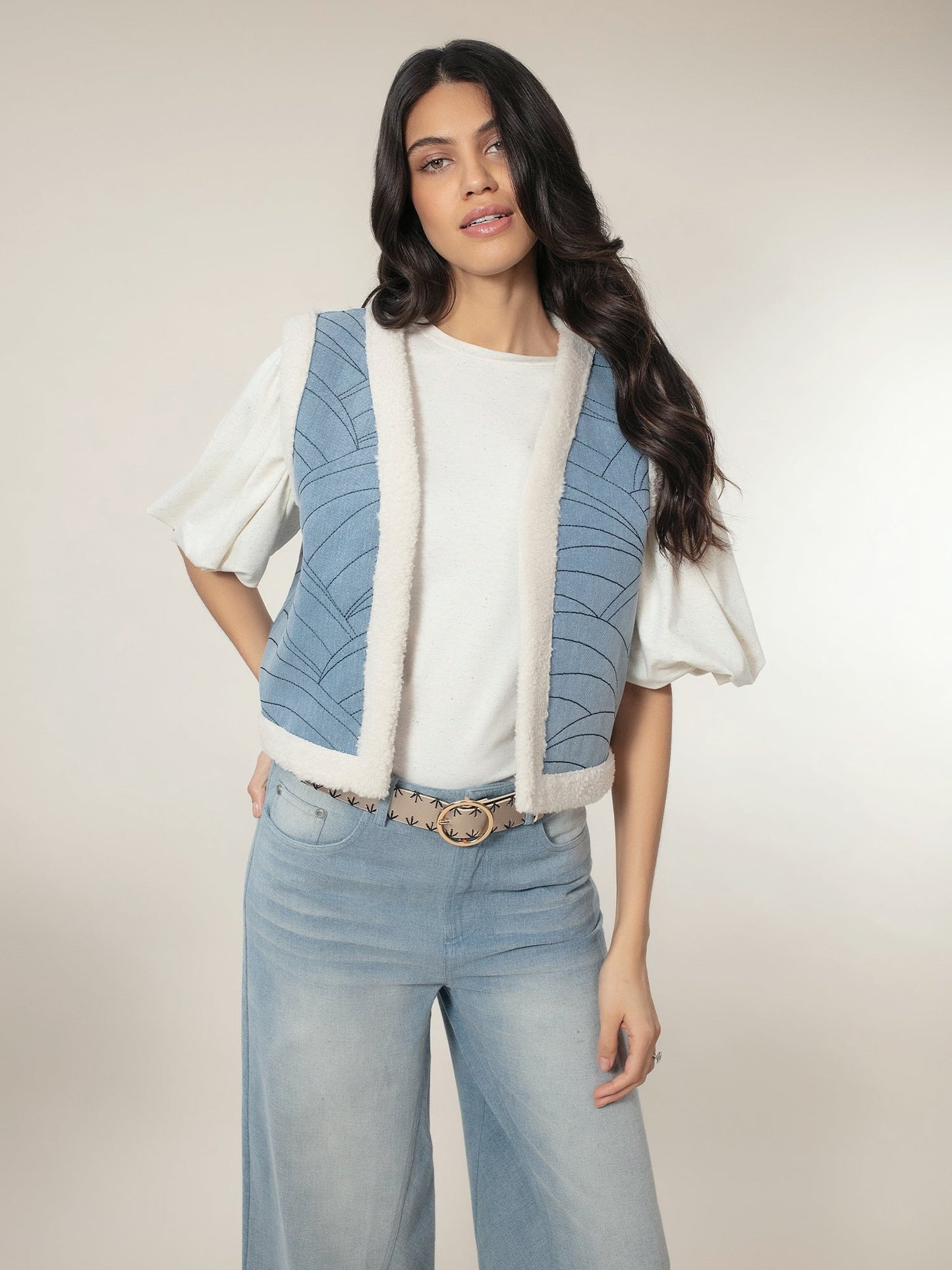 Sommer Denim Gilet-Blue