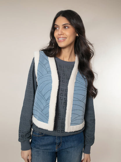 Sommer Denim Gilet-Blue