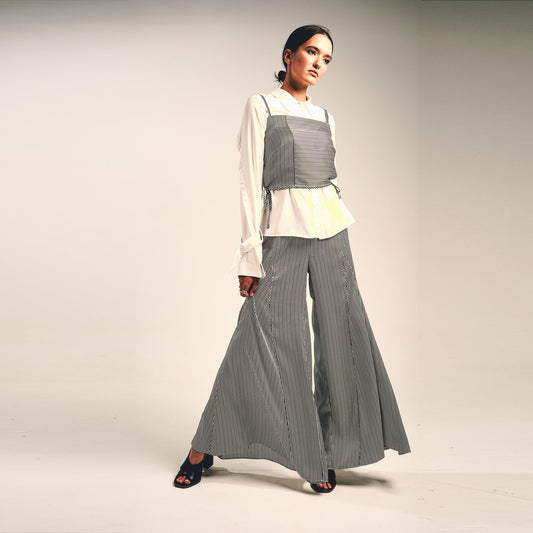 Stripe Wide Leg Trouser