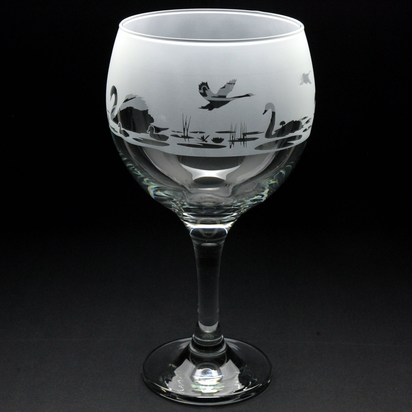 Swan Gin Cocktail Glass - Hand Etched/Engraved Gift