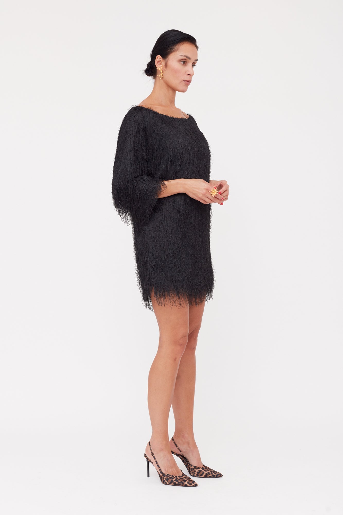 Mini Dress Black Dress Sweater Dress TALISA side