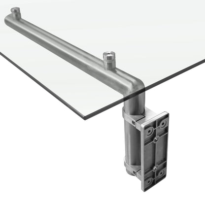 MonsterShop Glass Door Canopy & Brackets, 180cm W, 80cm D