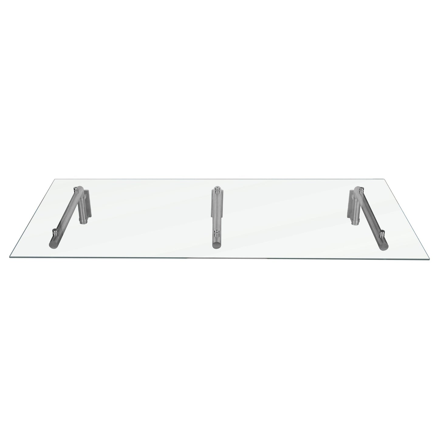 MonsterShop Glass Door Canopy & Brackets, 180cm W, 80cm D