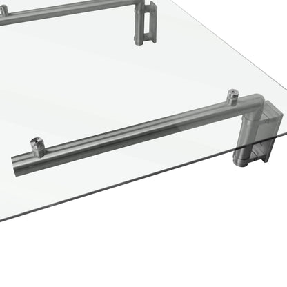 MonsterShop Glass Door Canopy & Brackets, 180cm W, 80cm D