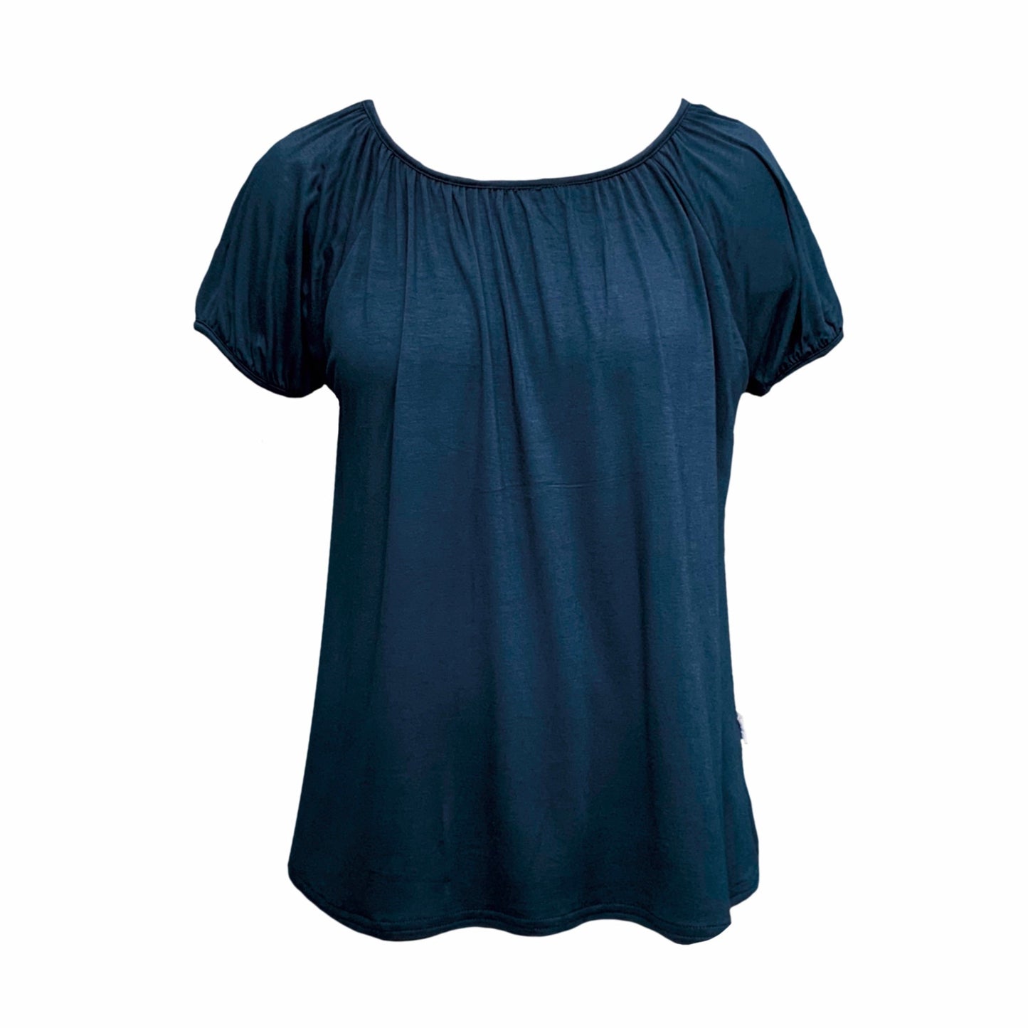 Posey Gathered Top In Petrol Blue