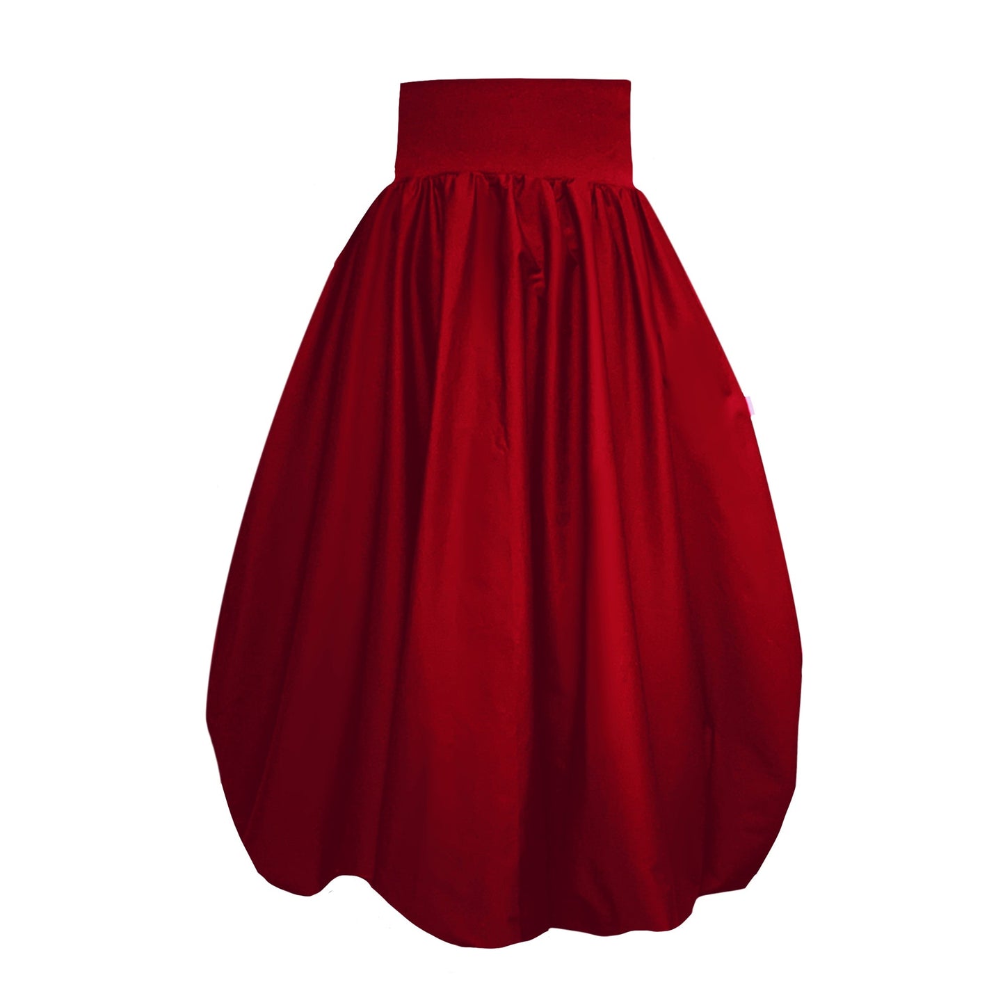 Enoki Puffball Skirt In Burgundy