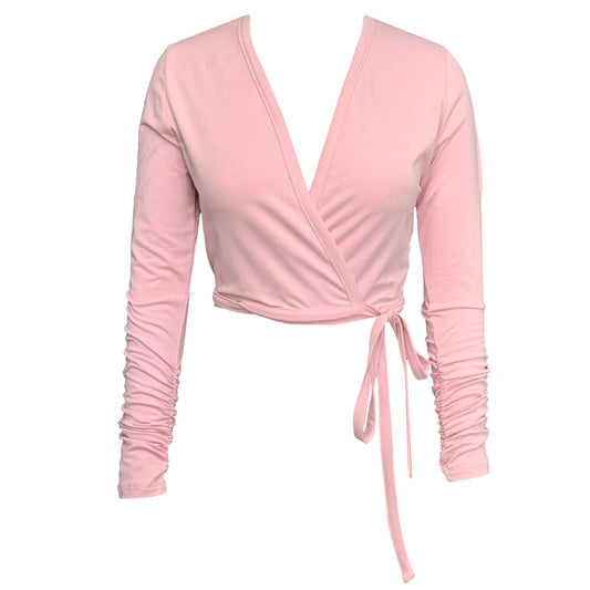 Daisy Ballet Wrap Top In Pink