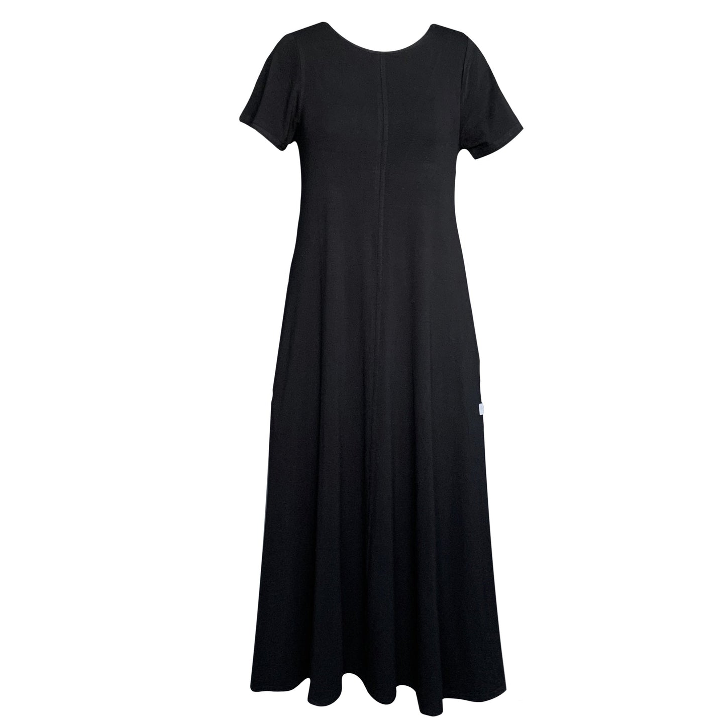 Willow Midaxi Dress With Short Sleeves In Black