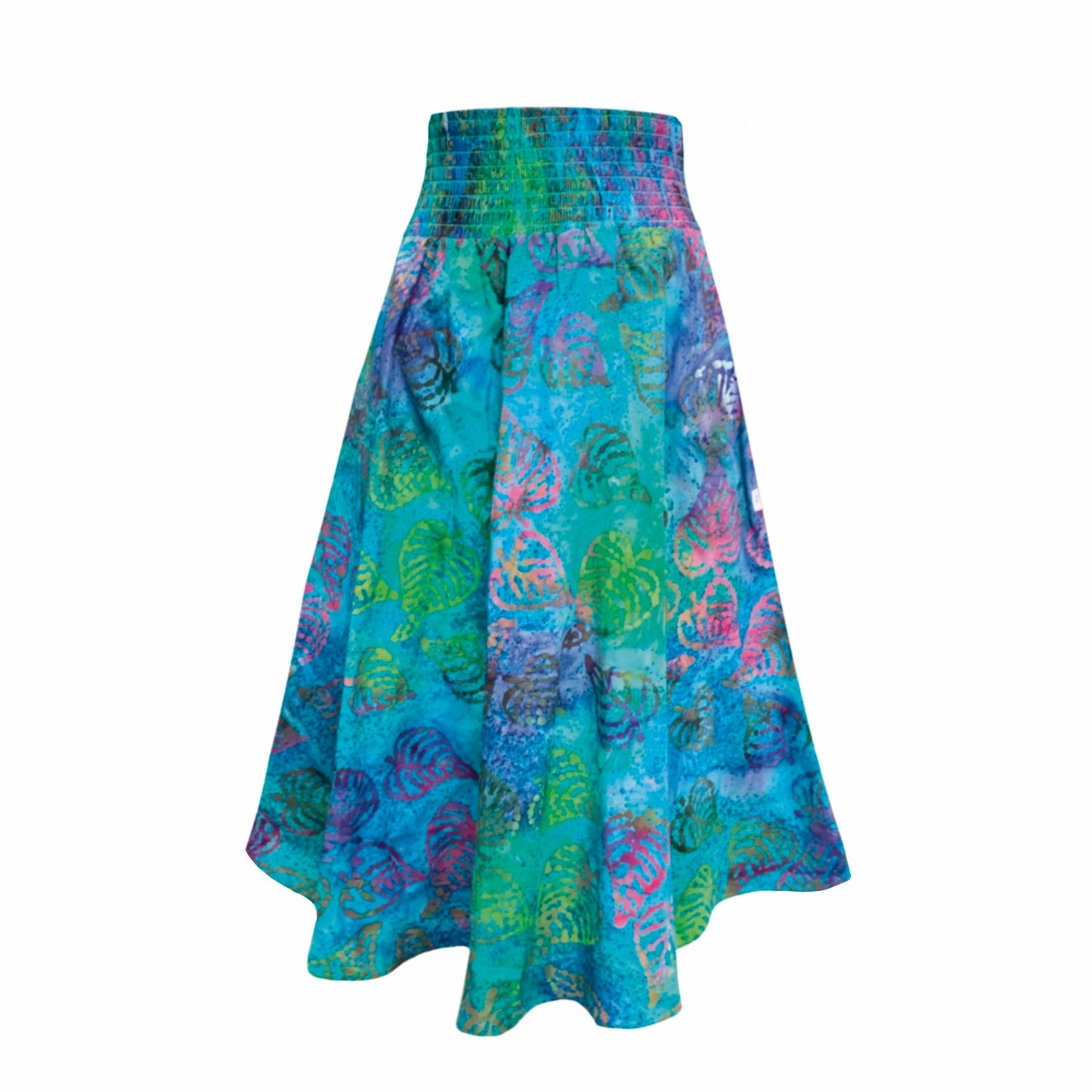 Orchid Midi Skirt With Pockets In Waterside Print