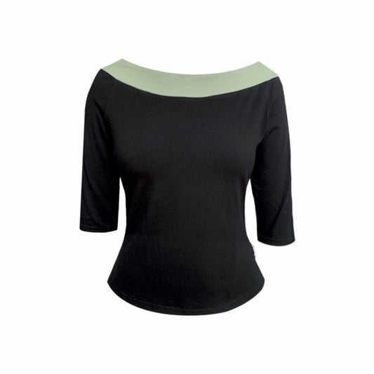 Boating Top In Black And Sage