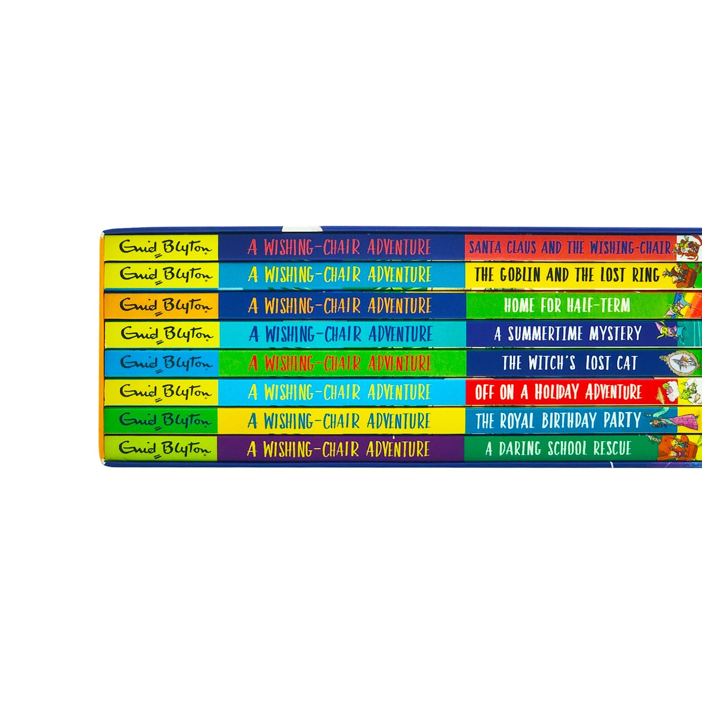 Enid Blyton The Wishing-Chair Short Story Collection 8 Books Box Set (Off on a Holiday Adventure, The Royal Birthday Party, A Daring School Rescue, The Witch's Lost Cat, Home for Half-Term and MORE!)