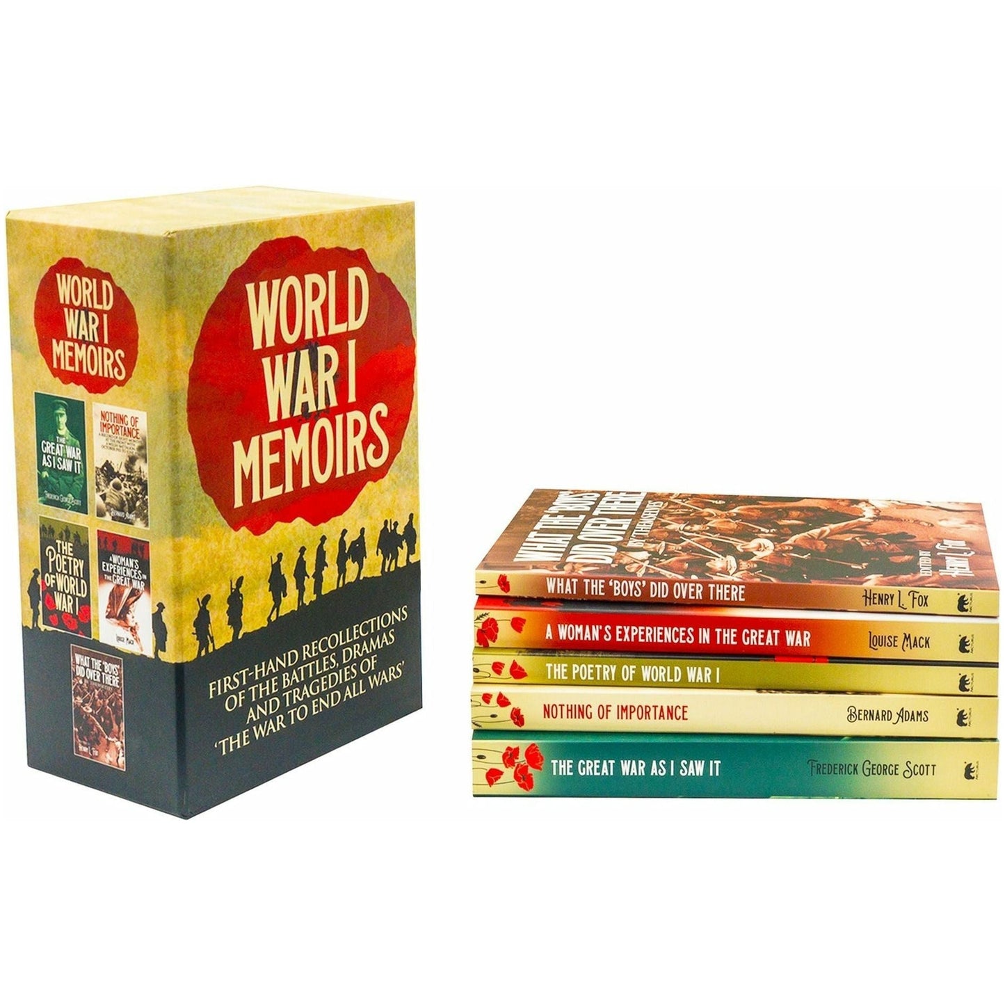 World War I Memoirs Collection 5 Books Box Set by Bernard Adams