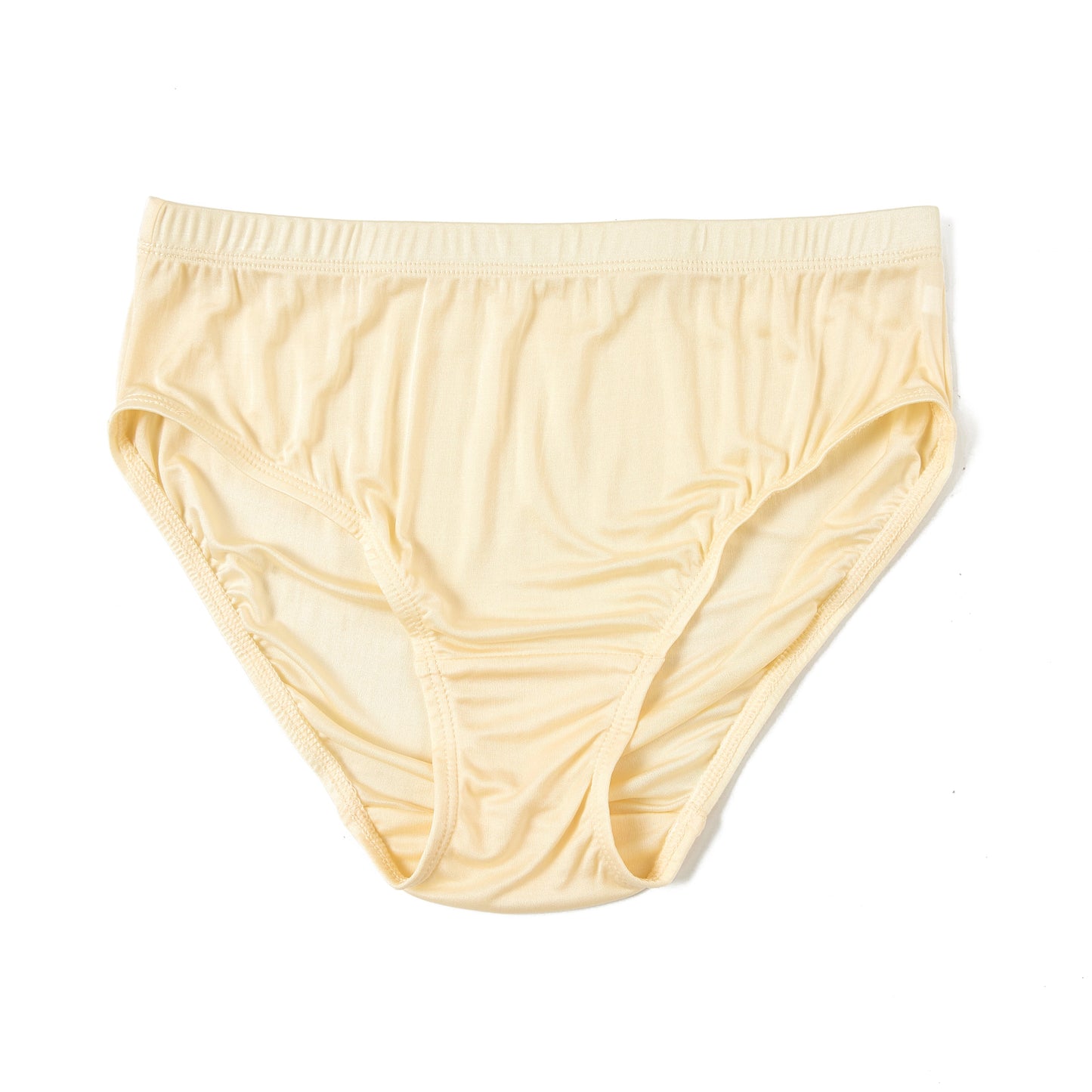 Knitted Silk Mid Rise French Cut Panties | Blonde Pale Ale | Shimmer Collection