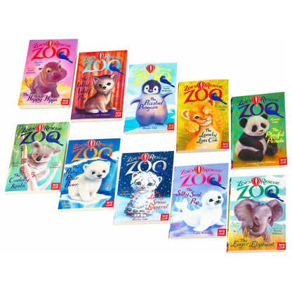 Zoes Rescue Zoo 10 Books Collection Set by Amelia Cobb Puzzled Penguin Lonely Lion Cub