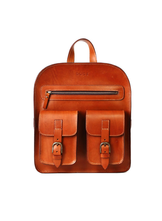 Leather Backpack Cuoio Brown Mod 136