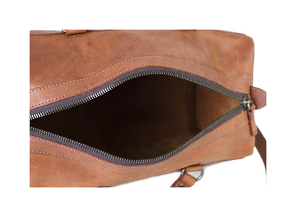 Leather Duffle Bag in Heritage Brown Mod 144