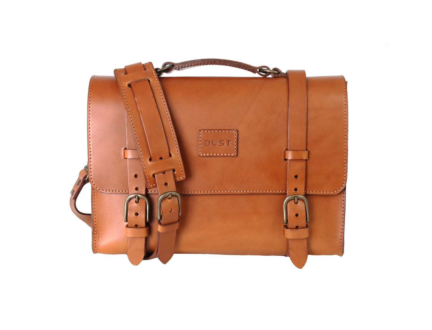 Leather Briefcase in Cuoio Brown Mod 119