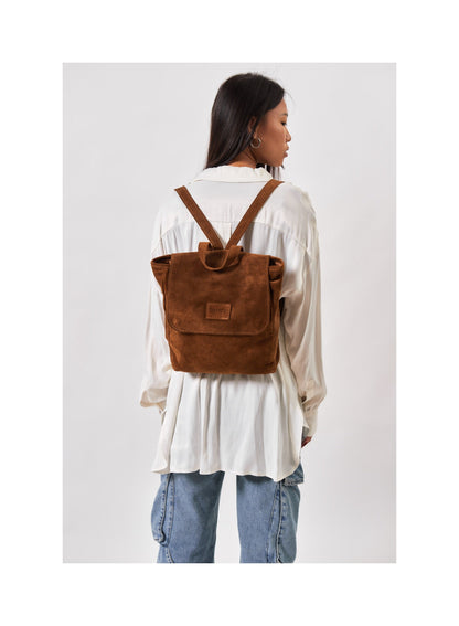 Leather Backpack Brown Upper West Side Collection