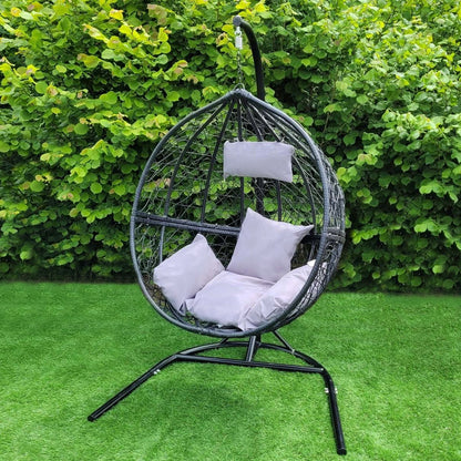 2 Black Egg Chairs