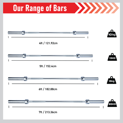 Body Revolution Olympic Barbell Bar 4ft - 7ft