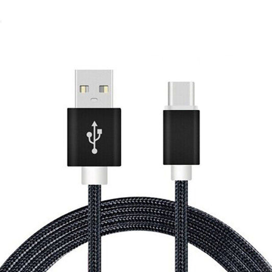 MonsterShop Magnetic USB Type-C Nylon Braided Fast Charging Cable Black