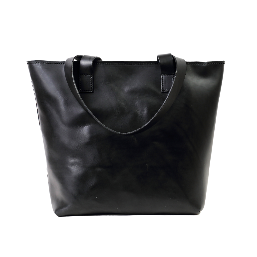 Leather Tote Black Mod 147