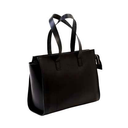 Leather Tote Black Mod 126