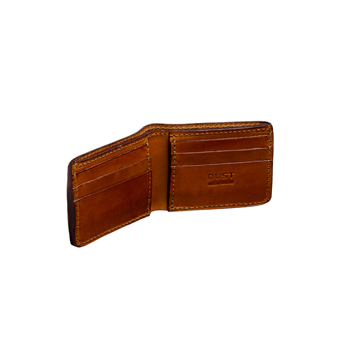 Leather Wallet in Cuoio Brown Mod 110