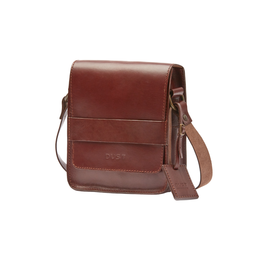 Leather Messenger Dark Brown Mod 114