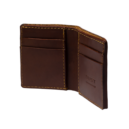 Leather Wallet in Cuoio Dark Brown Mod 111