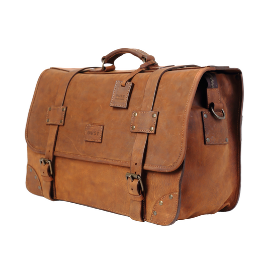 Leather Duffle Bag in Heritage Brown Mod 118