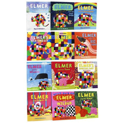 Elmer 12 Classic Picture Books Collection Set by David McKee