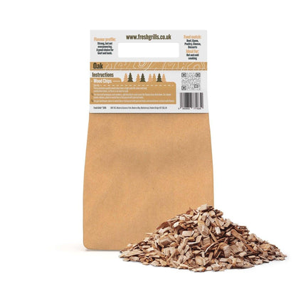 Fresh Grills Wood Chips for BBQ Grill, Wood Fired Pizza Oven, Kamado and Outdoor Smokers - 700 g - Fresh Grills