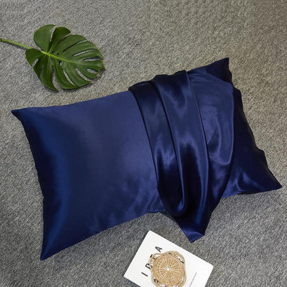 Navy Pure Mulberry Silk Pillowcase | Standard, Queen & King | 22 Momme | Float Collection