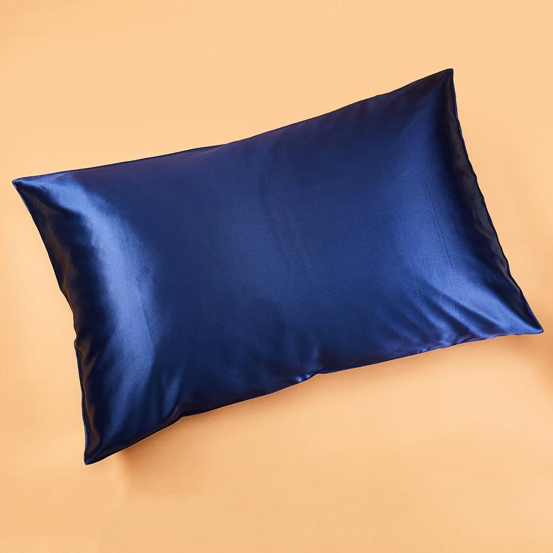 Navy Pure Mulberry Silk Pillowcase | Standard, Queen & King | 22 Momme | Float Collection