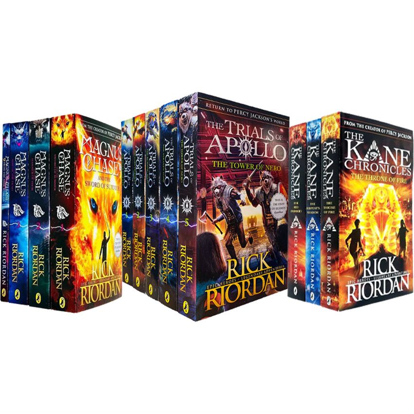 Trials of Apollo, Magnus Chase & Kane Chronicles Series 12 Books Collection Set by Rick Riordan