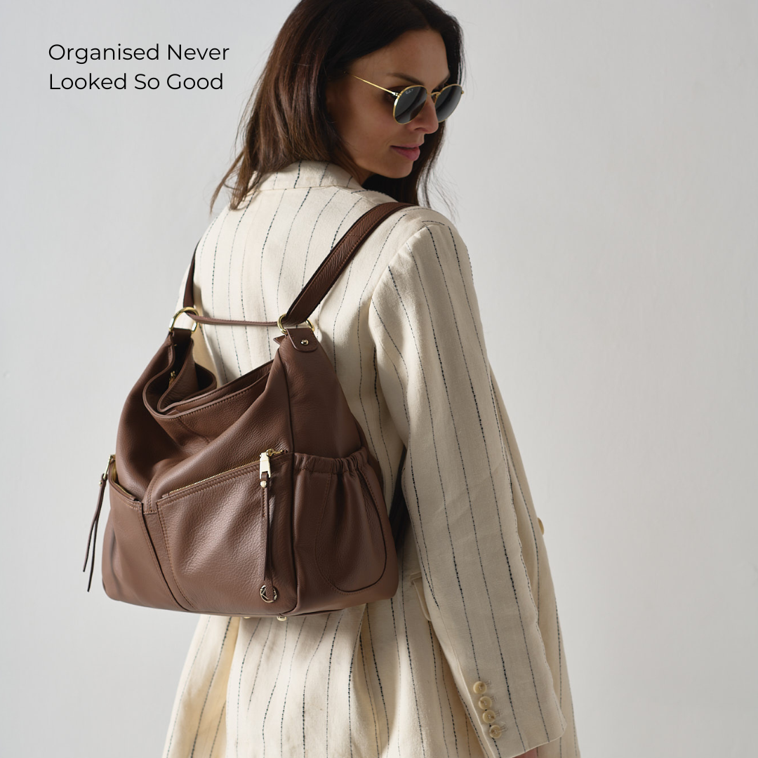 Lennox Demi Nutshell Tan Leather Handbag