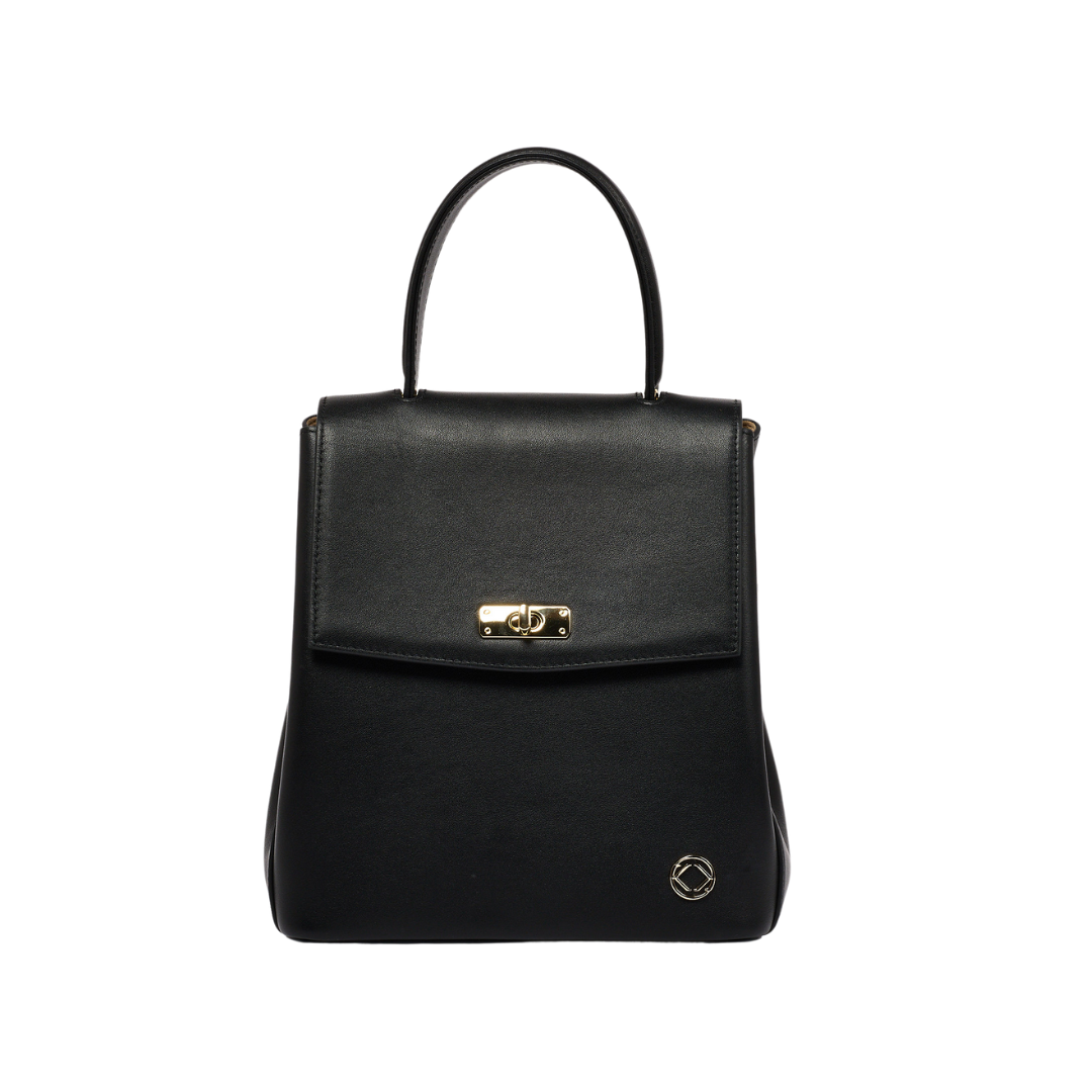 Florence Small Black Leather Backpack - Pre-Order Feb Delivery