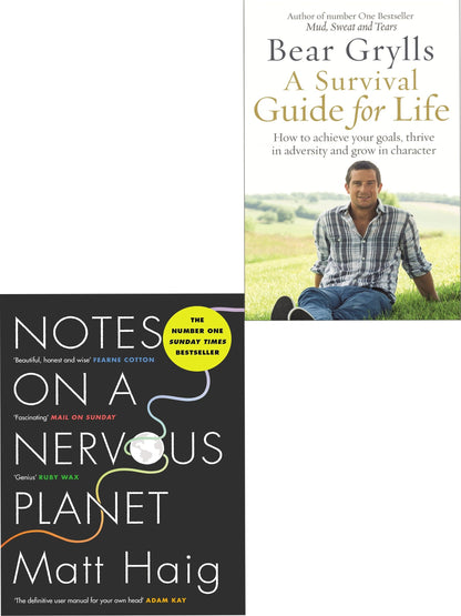 A Survival Guide for Life, Notes on a Nervous Planet 2 Books Collection Set